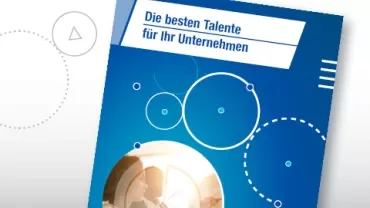 Cover mit Text: Die besten Talente für Ihr Unternehmen.