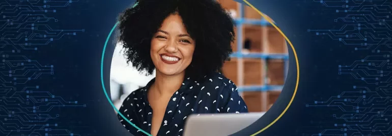 Woman smiling into the camera