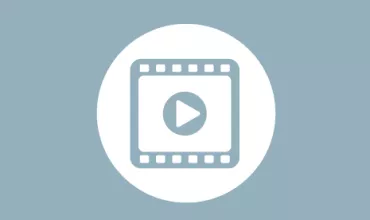Symbol eines Videoplayers mit Play-Button in der Mitte.